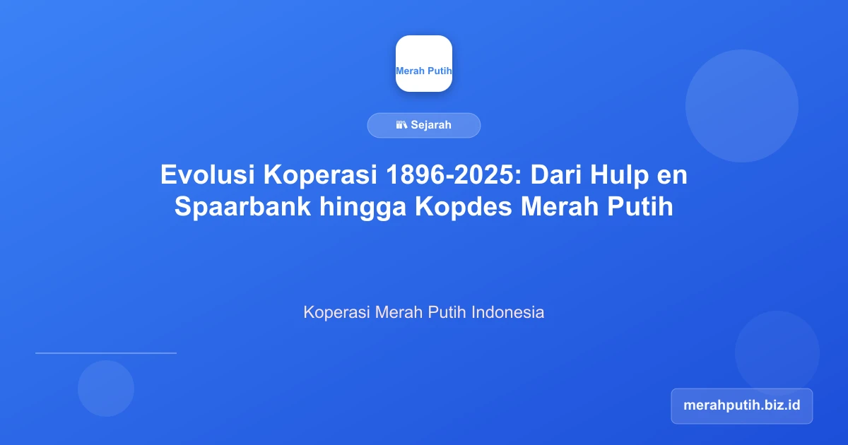 Evolusi Koperasi 1896-2025: Dari Hulp en Spaarbank hingga Kopdes Merah Putih