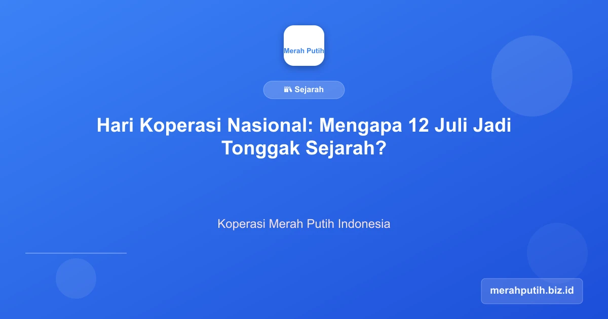Hari Koperasi Nasional: Mengapa 12 Juli Jadi Tonggak Sejarah?